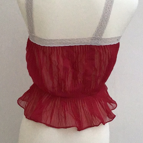 Vintage Sheer Maroon  Camisole - Picture 3 of 5